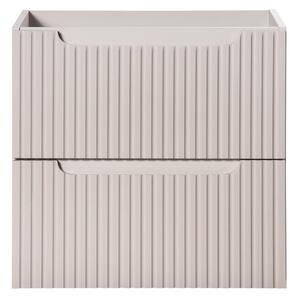 Comad Závěsná skříňka Nova Cashmere Wiki II s deskou a umyvadlem 50 cm kašmírová/bílá