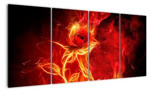 Abstraktní oheň - obraz (160x80cm)