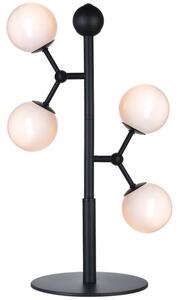 Opálově bílá skleněná stolní lampa Halo Design Atom