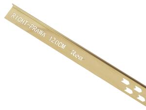 Rea, nerezová spádová lišta, pravá, délka 1200 mm, zlatá matná, REA-K3207