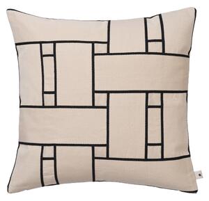 Povlak na polštář Lattice Offset Off-white/Black 50 × 50 cm