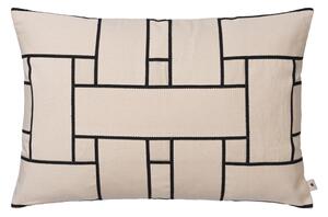 Povlak na polštář Lattice Offset Off-white/Black 40 × 60 cm