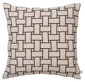Povlak na polštář Lattice Off-white/Black 50 × 50 cm