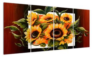 Obraz květin na stěnu (160x80cm)