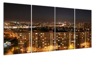 Noční město - obraz (160x80cm)