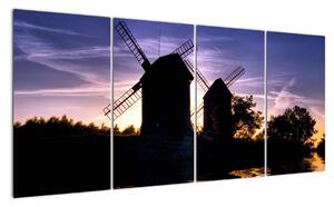 Větrné mlýny - obraz (160x80cm)