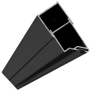 REA - Magnetický uzavírací profil pro dveře Molier černý REA-K6395