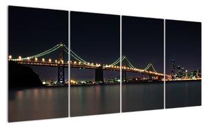Most přes řeku - obraz (160x80cm)