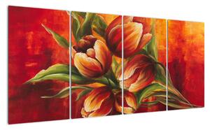 Obraz tulipánů na stěnu (160x80cm)