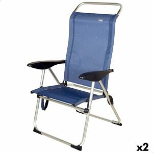 Plážová židle Aktive, Námořnicky Modrá 47 x 108 x 59 cm (2 kusů)