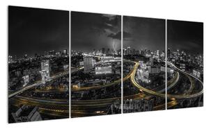 Noční město - obraz (160x80cm)