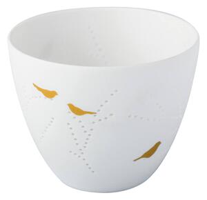 Porcelánový svícen Gold Birds Small