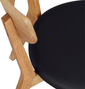 Dubová jídelní židle ROWICO AMI s koženkovým sedákem