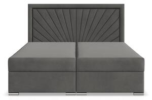 Manželská postel VICENZA Velvet 140×200 cm šedá