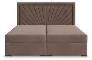 Manželská postel VICENZA Velvet 140×200 cm hnědá