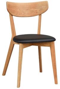 Dubová jídelní židle ROWICO AMI s koženkovým sedákem