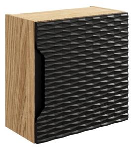 Comad Závěsná koupelnová skříňka Ocean 35 cm 1DQ dub olejovaný/černá