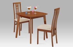 Jídelní židle dřevěná dekor třešeň a potah krémová látka BC-2482 TR3