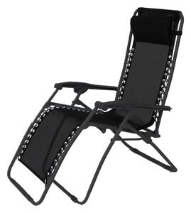 Polstrovaná Skládací židle Non gravity, Černá 95 x 65 x 106 cm