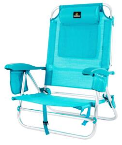 Skládací židle s chladičem, 55 x 24 x 63 cm Tyrkysová