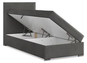 Čalouněná postel ELDA Velvet 90×200 cm šedá