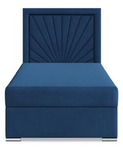 Čalouněná postel VICENZA Velvet 90×200 cm tmavě modrá