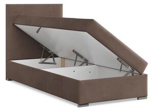 Čalouněná postel ELDA Velvet 90×200 cm hnědá