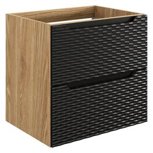 Comad Závěsná skříňka pod umyvadlo Ocean 60 cm dub olejovaný/černá