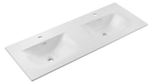 Comad Dvojité keramické zápustné umyvadlo Sky1 120 cm matné bílé