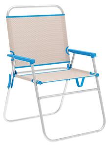 Polstrovaná Skládací židle Marbueno, Modrá/Béžová 52 x 80 x 56 cm