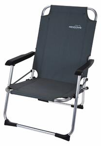 Polstrovaná Skládací židle Tmavě šedá 45 x 54 x 76 cm