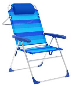 Polstrovaná Skládací židle Marbueno, Modrá 67 x 99 x 66 cm