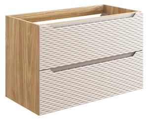 Comad Závěsná skříňka pod umyvadlo Ocean 90 cm dub olejovaný/béžová
