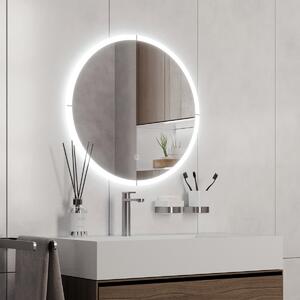 Kulaté zrcadlo do koupelny 60 cm s osvětlením, dotykový spínač NIMCO ZP 24000RV
