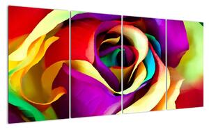 Abstraktní obraz růže (160x80cm)
