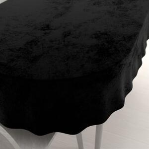 Biante Sametový oválný ubrus Velvet Premium SVP-041 Černý 60x100 cm