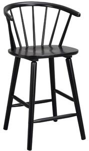 Černá dřevěná barová židle ROWICO CARMEN 64,5 cm