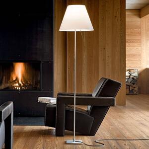 Luceplan Costanza stojací lampa D13tif, hliník/bílá, Bílá / opál, Obývací pokoj / jídelna, Hliník, Design
