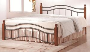 Manželská postel 180x200 cm v klasickém stylu s roštem KN368