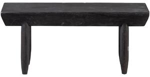Hoorns Černá masivní dřevěná lavice Stoileen 96 cm