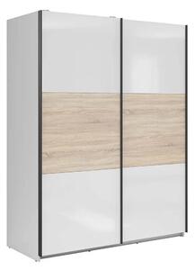 TETRIX šatní skříň SZF/153, bílý lesk/dub sonoma