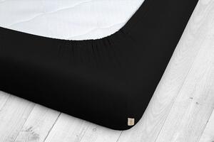 Jersey prostěradlo černé na výšku matrace do 20 cm Velikost: 100 x 200
