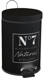 Kosmetický odpadkový koš Natural černá, 17 x 24,5 cm
