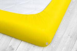 Jersey prostěradlo citrónové na výšku matrace do 20 cm Velikost: 160 x 200