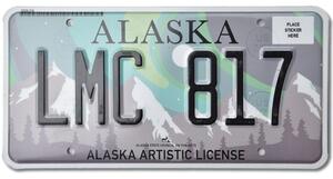 Americká SPZ Alaska Aurora Borealis LMC 817
