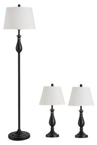 Sada lamp, 1 stojací a 2 stolní, černo-bílé B31-183