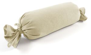 Biante Polštář válec bonbon Velur VLR-005 Smetanový 15x40 cm