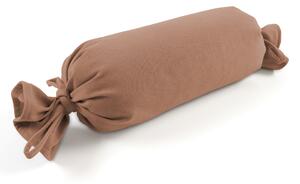Biante Polštář válec bonbon Velur VLR-006 Oříškově hnědý 15x40 cm