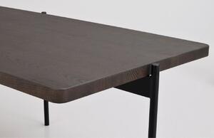 Hnědý jasanový konferenční stolek ROWICO SHELTON 95 x 50 cm