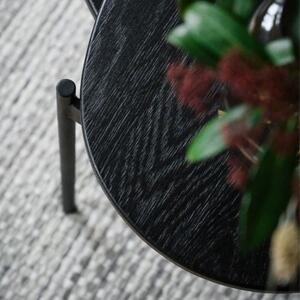 Černý dubový konferenční stolek ROWICO SKYE 120 x 60 cm